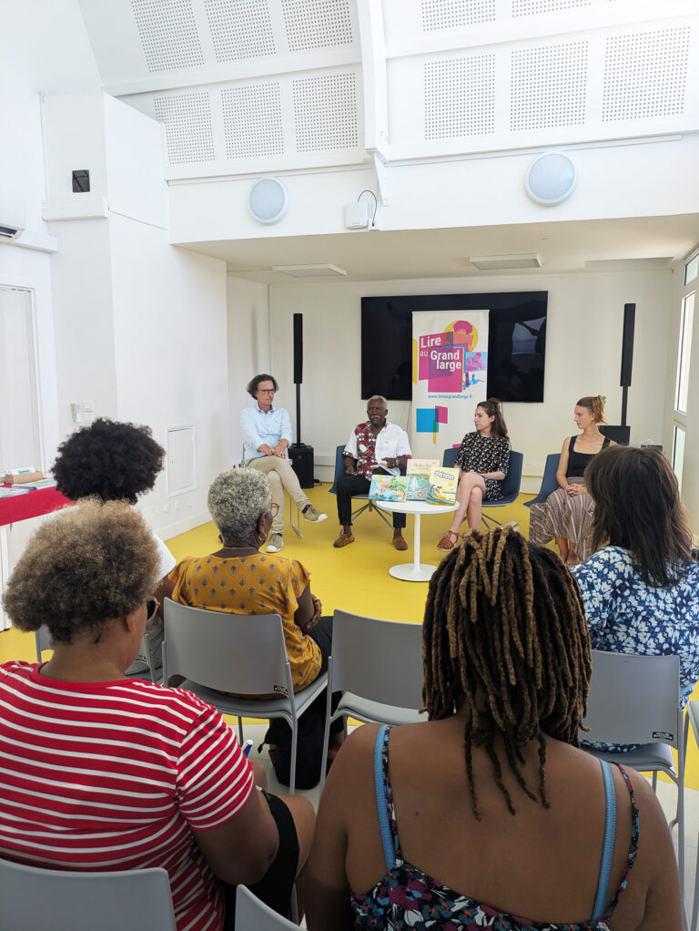 Gérard Lamoureux, Max Rippon, Louise Pluyaud, Pola Hirou _ Médiathèque du Gosier